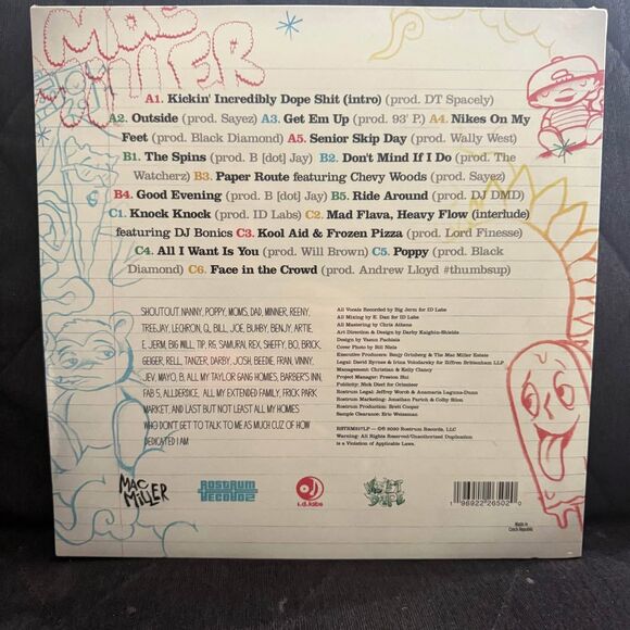 Mac Miller KIDS /K.I.D.S Translucent Yellow VINYL- rare discontinued - Picture 2 of 2